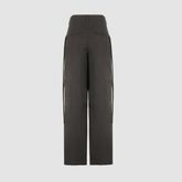 Pantalones Yamamoto plisados de cintura alta con cordones
